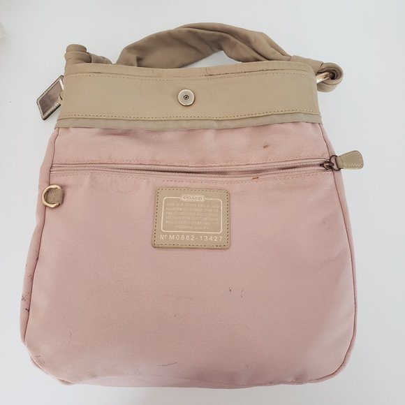 COACH Large Parker Op Art Rose Gold Hardware Jacquard and Leather Hobo Satchel - Picture 8 of 15